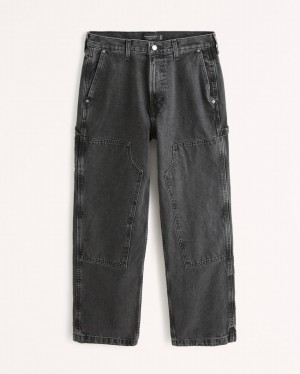 Džínsy Abercrombie Baggy Workwear Panske Čierne Modre Svetlomodrá | 76KNFGPER
