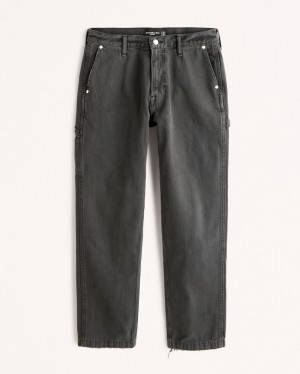 Džínsy Abercrombie Loose Workwear Panske Čierne | 18VTGCQOY