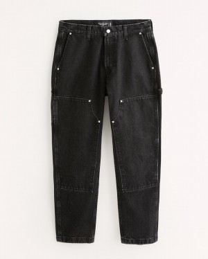 Džínsy Abercrombie Loose Workwear Panske Čierne Modre Svetlomodrá | 95ZFRYVUJ